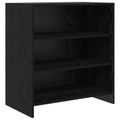 vidaXL Servírovacia skriňa Čierna 70 x 41 x 75 cm Kompozitné drevo