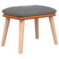 vidaXL Podnožka bledosivá 45x29,5x35 cm látka a umelá koža