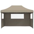 vidaXL Párty stan 279 x 410 x 315 cm Sivohnedá Oxfordská látka
