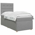 vidaXL Posteľ boxspring s matracom Svetlosivá 80 x 200 cm Látka