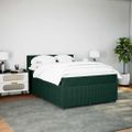 vidaXL Posteľný rám boxsping s matracom tmavozelený 140x190 cm zamat