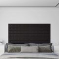 vidaXL Nástenné panely 12 ks čierne 90x15 cm umelá koža 1,62 m²