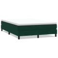 vidaXL Posteľný rám boxsping bez matracom tmavozelený 140x210 cm zamat