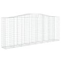 vidaXL Oblúkové gabiónové koše 7ks 400x50x160/180cm pozinkované železo