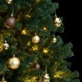 vidaXL Umelý výklopný vianočný stromček 300 LED a sada gúľ 240 cm