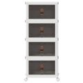 vidaXL stohovateľný úložný box kolesami 4vrstvový 28L 48x29,5x112,5 cm