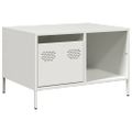 vidaXL Konferenčný stolík biely 68,5x50x43,5 cm oceľ