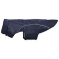 vidaXL Pláštenka pre psa s reflexnými prúžkami, polyesterová, tmavomodrá, 2XL
