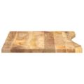 vidaXL Stolová doska so zakrivením 90x60x2,5 cm surový mangový masív