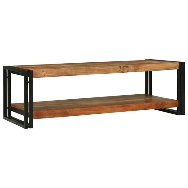 vidaXL Konferenčný stolík Hnedá 120 x 50 x 38 cm Pevné akáciové drevo