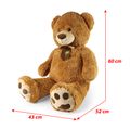 Veľký plyšový medveď Kuba s visačkou 100 cm