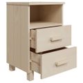 vidaXL Nočné stolíky HAMAR 2 ks, medovo hnedé 40x35x62 cm, masív