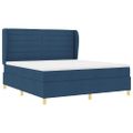 vidaXL Posteľ s pružinovým rámom s matracmi Modrá 200 x 180 cm látka