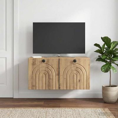 vidaXL Nástenná TV skrinka 59,5 x 31 x 30 cm Dub artisan
