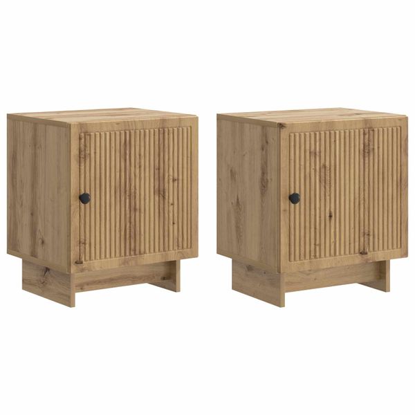 vidaXL Nočný stolík 2 pcs Dub artisan 43 x 34,5 x 50 cm