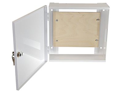 Kovový rozvádzač, montážna skriňa 300*300*100 mm TPR-3, lesklá biela