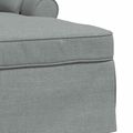 vidaXL Pufa s sukňou 3 ks Svetlosivá látka 91 x 157 x 91 cm