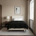 vidaXL Prikrývka na celý rok 155 x 220 cm 4 ročné obdobia Čierna