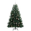 vidaXL Umelý výklopný vianočný stromček 300 LED a sada gúľ 180 cm