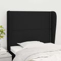 vidaXL Čelo postele so záhybmi čierne 103x23x118/128 cm látka