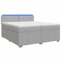 vidaXL Posteľ boxspring s matracom Svetlosivá 200 x 200 cm Látka