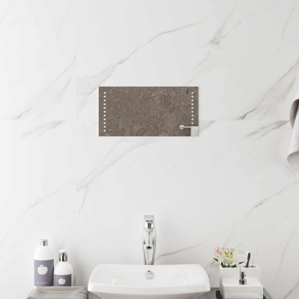 vidaXL Zrkadlo do kúpeľne s LED Priehľadná 40 x 20 cm tvrdené sklo