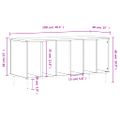 vidaXL Skrinka na platne sivá sonoma 100x38x48 cm kompozitné drevo