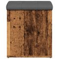 vidaXL Úložná lavica Old Wood 42x42x45 cm Konštrukčné drevo