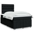 vidaXL Boxspring posteľ s matracom čierna 120x190 cm látka