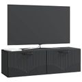 vidaXL Nástenná TV skrinka Čierna 98 x 31 x 30 cm Kompozitné drevo