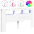 vidaXL Čelo s LED biele 180x18,5x103,5 cm kompozitné drevo