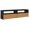 vidaXL TV skrinky 2 ks s LED svetlami lesklé čierne 75x35x40 cm