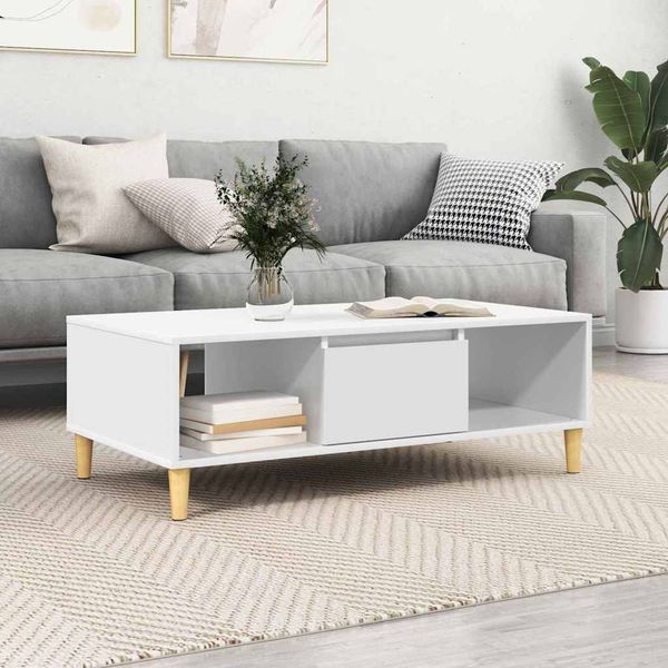 vidaXL Konferenčný stolík Biela 102 x 55 x 35 cm Kompozitné drevo