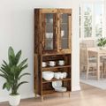 vidaXL Highboard Staré drevo 69,5 x 34 x 180 cm