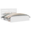 vidaXL Rám postele Biela 200 x 200 cm Masívne borovicové drevo