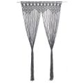 vidaXL Záclona macrame antracitová 140x240 cm bavlna