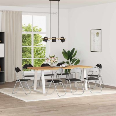 vidaXL Skladacia stolička 8 pcs Čierna a Šedá 48 x 43,5 x 81 cm