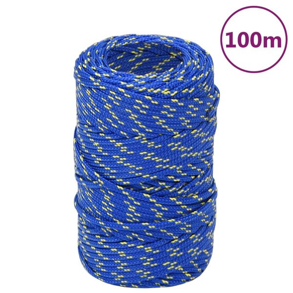 vidaXL Lodné lano modré 2 mm 100 m polypropylén