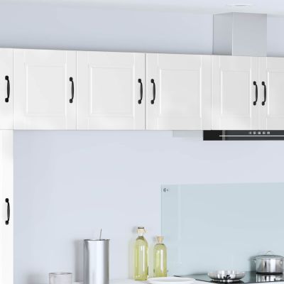 vidaXL Nástenná skrinka PORTO 2 pcs Vysoký lesk bielej 40 x 31 x 40 cm