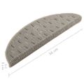 vidaXL Kobercové nášľapy na schody 15 ks sivé 56x17x3 cm