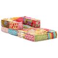 vidaXL Modulárna taburetka, patchwork, látka