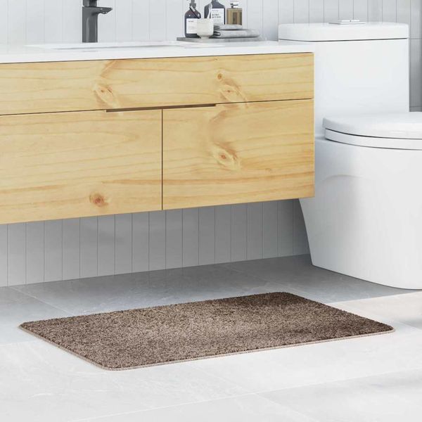 vidaXL Protišmyková kúpeľňová podložka Hnedá 60 x 90 cm PP