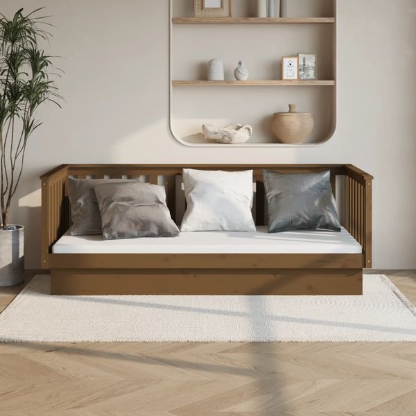 vidaXL Denná posteľ medovohnedá 100x200 cm borovicový masív