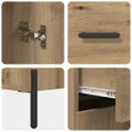 vidaXL Highboard Remeselný dub 69,5 x 34 x 180 cm Kompozitné drevo