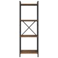 vidaXL Regál na knihy 40 x 30 x 119 cm Kompozitné drevo Staré drevo