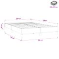 vidaXL Posteľný rám boxsping bez matracom tmavomodrý 120x210 cm zamat