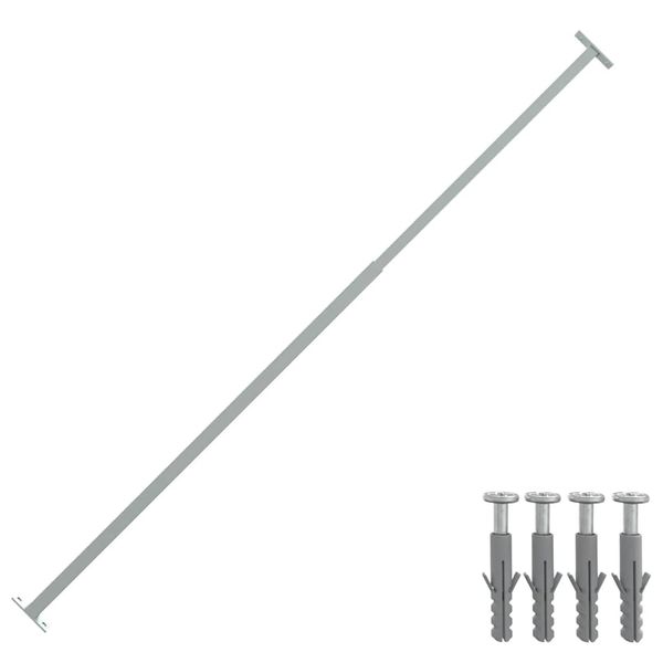 vidaXL Nastaviteľná bezpečnostná okenná lišta 710-1200 mm