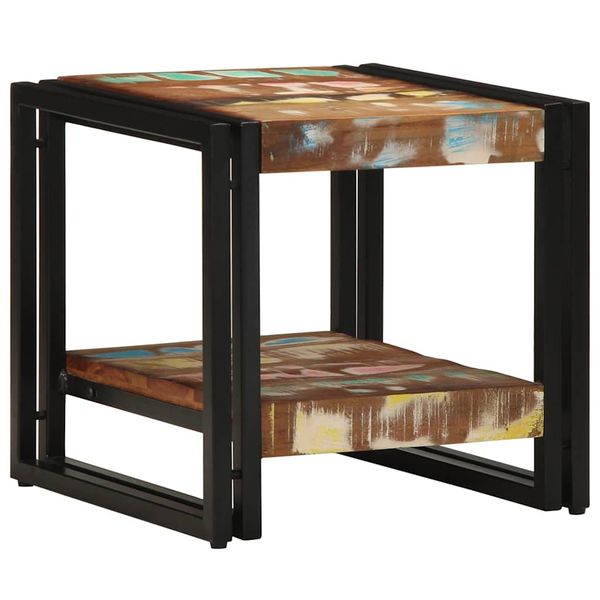 vidaXL Konferenčný stolík 40 x 40 x 38 cm Masívne obnovené drevo