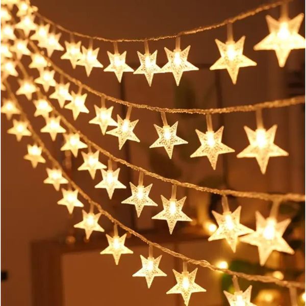 Led garland 6M (40 led lamps) usb stars warm white