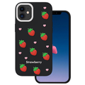 Puzdro Strawberry pre iPhone 11 čierne